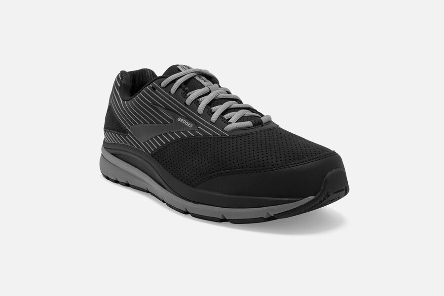 Addiction Walker Suede Brooks Running Shoes NZ Mens - Black - EZNGSQ-731